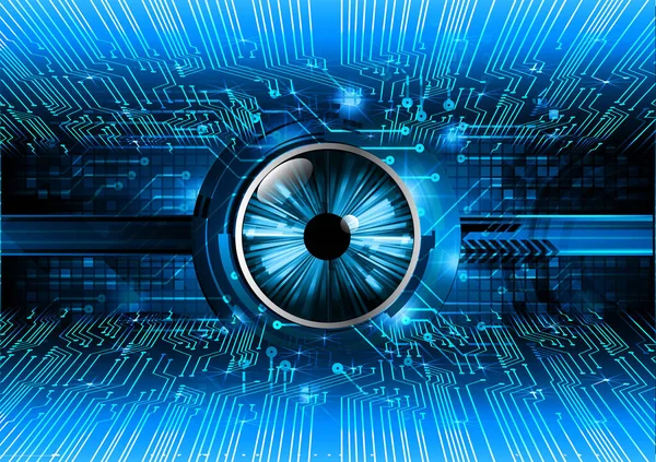 Mavi göz siber devre gelecekteki teknoloji konsepti