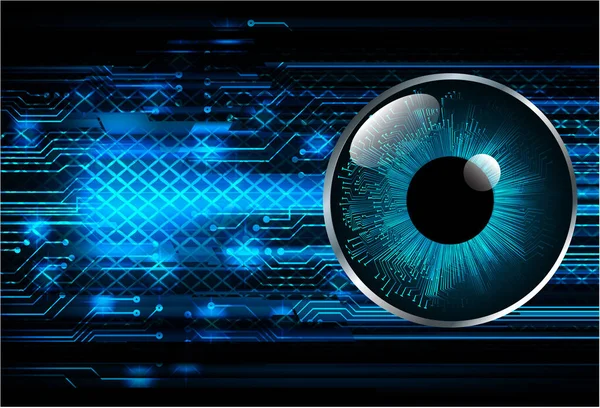 Mavi göz siber devre gelecekteki teknoloji konsepti