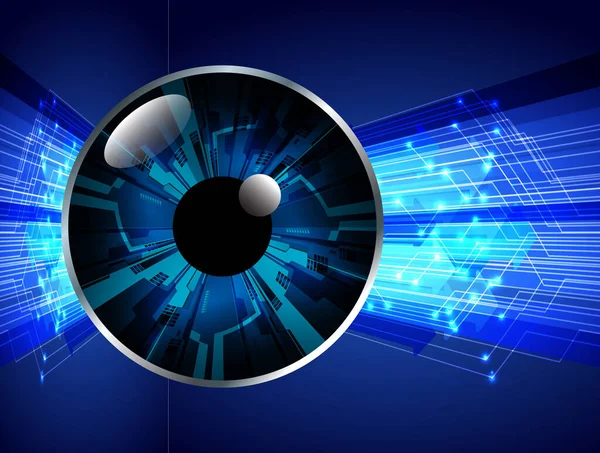 güvenlik siber konsepti göz, soyut yüksek hızlı dijital internet bağlantısı tasarımı