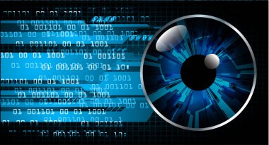 Geleceğin gözü. vektör illüstrasyonu