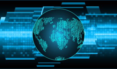 Dünya haritası ile soyut arkaplan