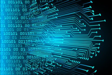 İkili kodlu mavi devre kartı