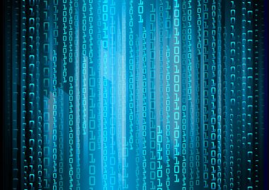 İkili kod ve devre ile soyut arkaplan