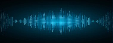 ses dalgası siyah arkaplanda