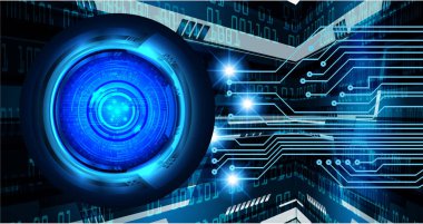 Mavi devreli soyut teknoloji arkaplanı