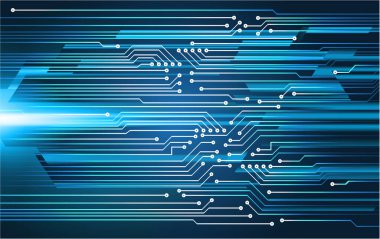Devre kartlı soyut mavi arkaplan