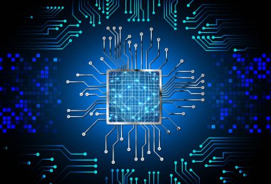 Çip desenli devre kartı. vektör illüstrasyonu