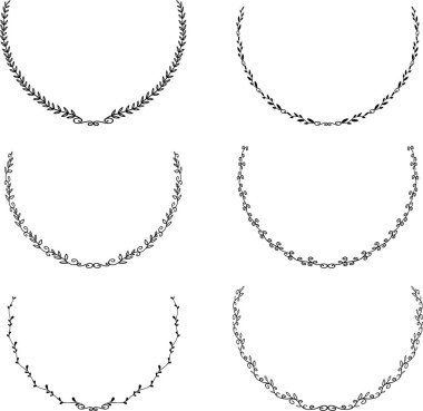 Taçlı siyah beyaz desenli vektör çizimi