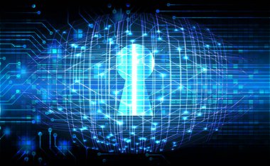 Dijital devre ile soyut teknoloji arkaplanı