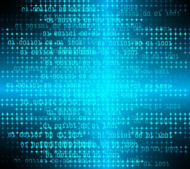 İkili kod ve sayılarla soyut arkaplan