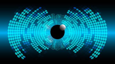 Geniş göz ile soyut arkaplan