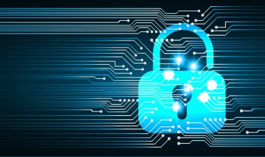 Teknoloji konseptli devre kartı. vektör illüstrasyonu