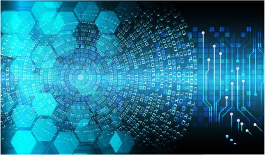 İkili kod ve devre ile soyut arkaplan