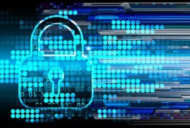 Çeşitli teknolojik elementlere sahip soyut arkaplan