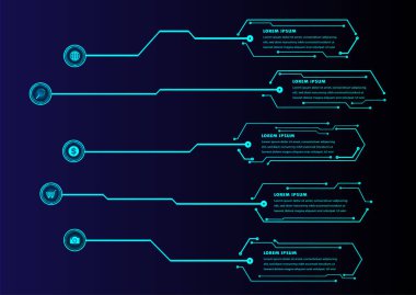 Tasarımınız için farklı elementlere sahip soyut vektör arkaplanı