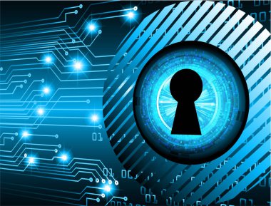 Bilgisayar ekranında güvenlik kilidi var. vektör illüstrasyonu