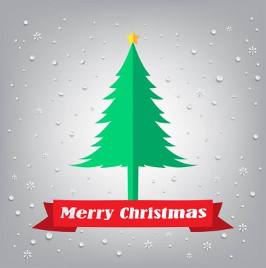 Firavun ağacıyla Noel tebrik kartı