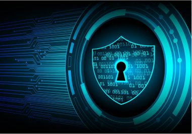 dijital tablet ekranında veri koruması olan siber güvenlik kavramı