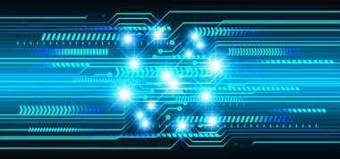 Parlayan ışıkla soyut teknoloji arkaplanı