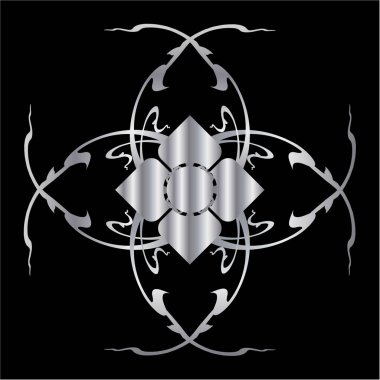 Dekoratif elementlere sahip bir arkaplanın vektör illüstrasyonu