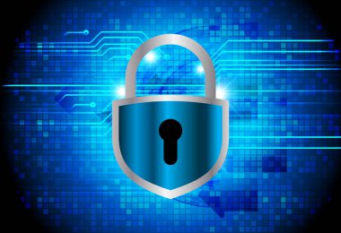 Bir kilit simgesinin vektör illüstrasyonu