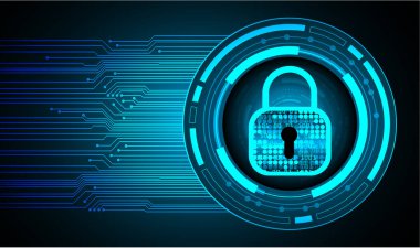 Siyah arkaplana kilitlenmiş dijital tablet bilgisayarının 3d illüstrasyonu