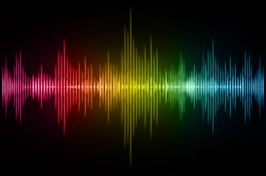 ses dalgaları siyah arkaplanda