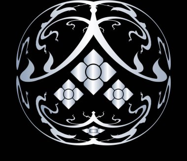 Dekoratif desenli bir arkaplanın vektör çizimi