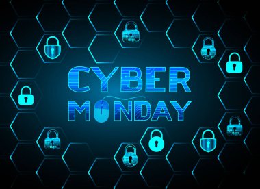 Sanal ekranda siber güvenlik kavramı