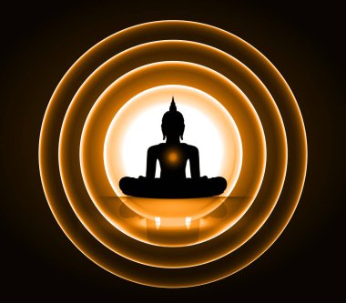 Lotus meditasyon konsept vektör çizimi