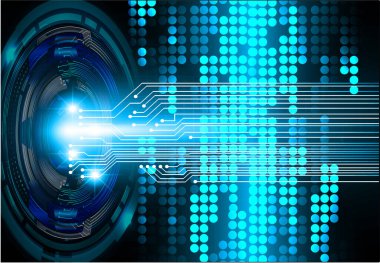 Fütürist teknolojik elementlere sahip soyut teknoloji arka planı
