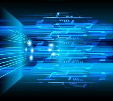 Mesajınız için parlayan çizgileri ve alanı olan soyut teknoloji arkaplanı