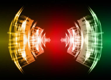 Çeşitli teknolojik elementlere sahip soyut teknoloji arka planı