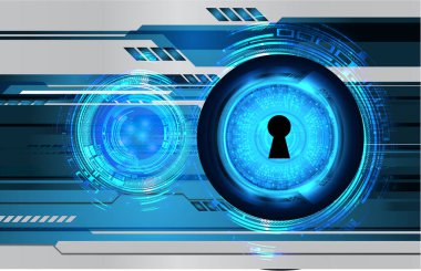 Mavi kalkanlı fütüristik teknoloji arka planı