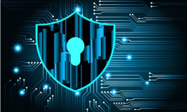 Siyah arkaplan üzerine kilitlenmiş devre kartı