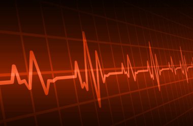 kalp atışı siyah arkaplanda