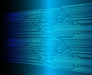 Mavi arkaplanı olan devre kartı
