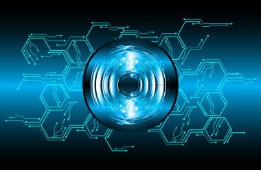 parlayan altıgenli soyut mavi arkaplan