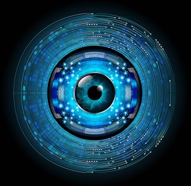 Geleceğin gözü. vektör illüstrasyonu