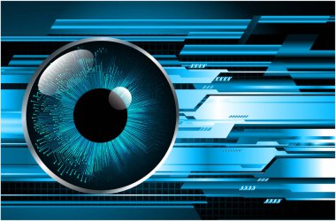 göz ve veri arkaplanının vektör illüstrasyonu