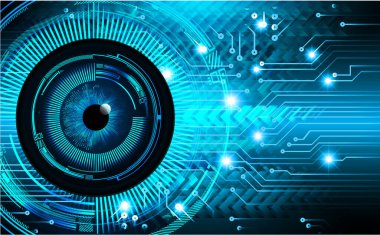 Dijital devre ile soyut teknoloji arkaplanı