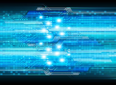 Parlak satırları ve metin için yeri olan soyut mavi arkaplan