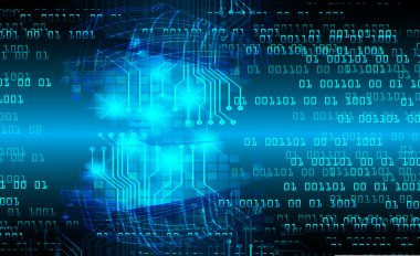 İkili kod ve sayılarla soyut arkaplan