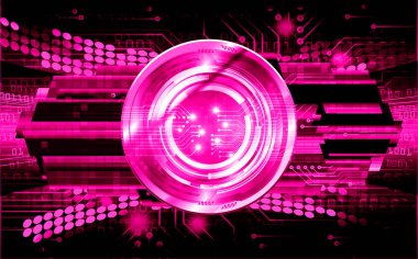 Çeşitli teknolojik elementlere sahip soyut teknoloji arka planı