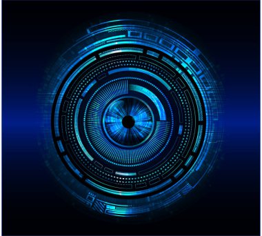 Fütürist teknoloji vektör illüstrasyonuna sahip soyut arkaplan