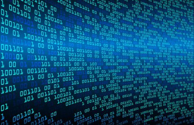 mavi ekranlı ikili kod arkaplanı