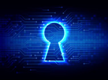 Mavi arkaplanda ikili kodlu devre kartı