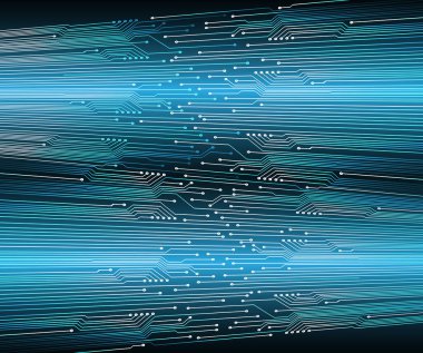 Mavi devre kartı ile soyut arkaplan