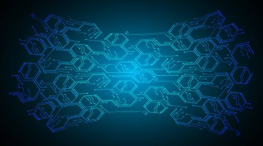 Altıgen bağlantı çizgileri olan soyut bir arkaplan. 3d oluşturma