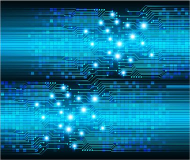 Devre kartlı soyut mavi arkaplan